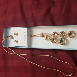 Touchstone Crystal Blush Necklace & Earring set